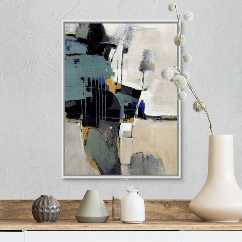 « Fluidity II » par Timothy e Toole, reproduction d’art, Cadre blanc, H 42 po x l 32 po x 1,75 po