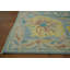 Tapis bleu teint à la main Oushak