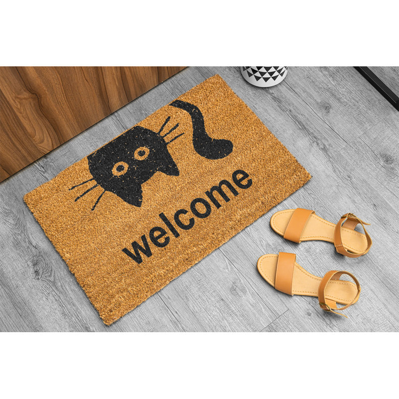 Meow Cat Welcome Coir Doormat