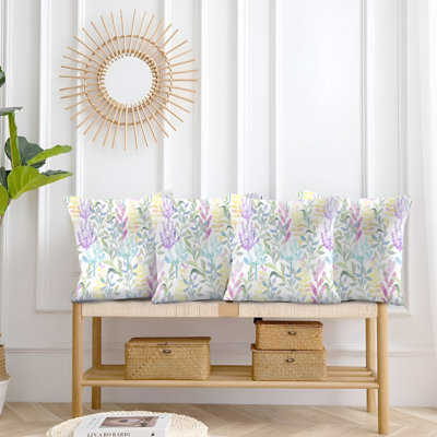 Indoor / Outdoor Floral Square Throw Cushion