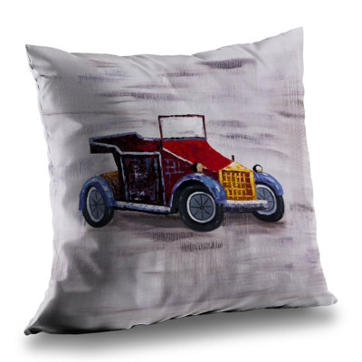 Vintage Toy Car - Bedroom Transportation – Throw Pillow Cover Only, Double-Sided Print, Insert Not Included