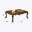 Table basse espresso avec pieds tournés-1524966817