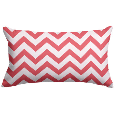 Housse et insert de coussin rectangulaire en coton à chevrons