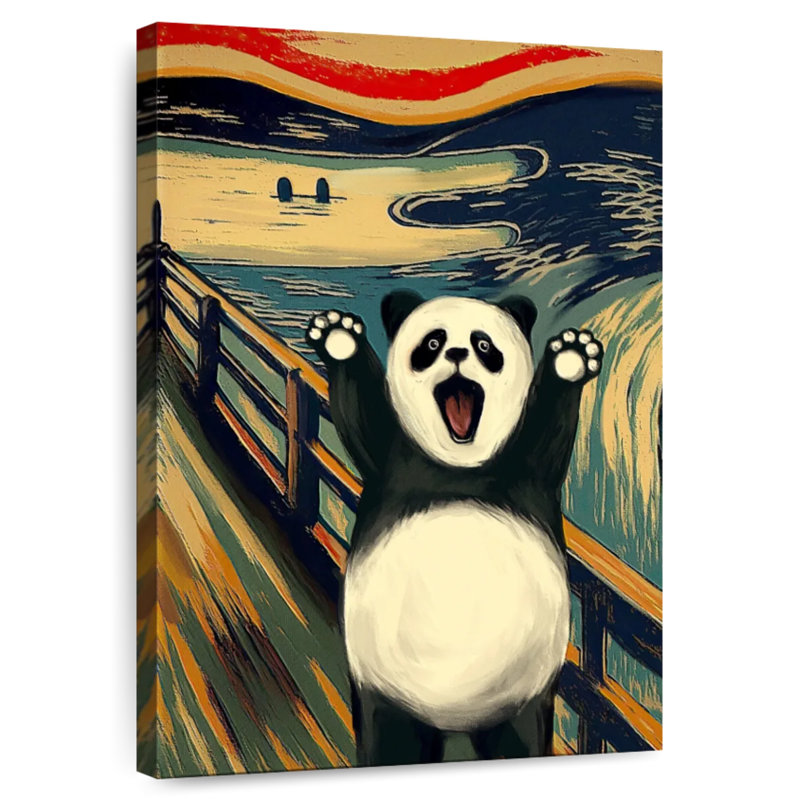 Brampt The Scream With Panda, 30" H x 20" W