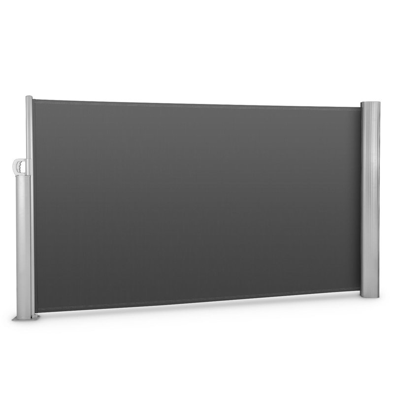 Blumfeldt 300cm W x 13cm D Retractable Side Awning, Black, 160cm H x 300cm W x 13cm D