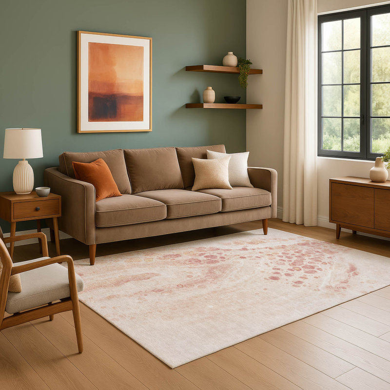 Premium Machine Washable Mayfield AMF1935 Abstract Rug, Rectangle 3' x 5'