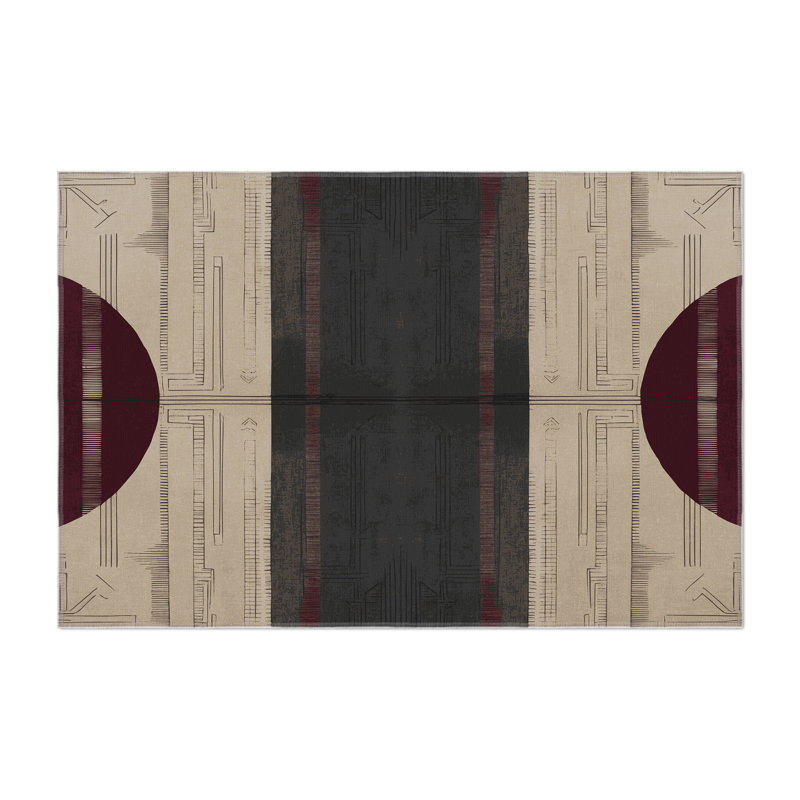 Majestic Map Indoor And Outdoor Area Rug, Rectangle 3' x 5'
