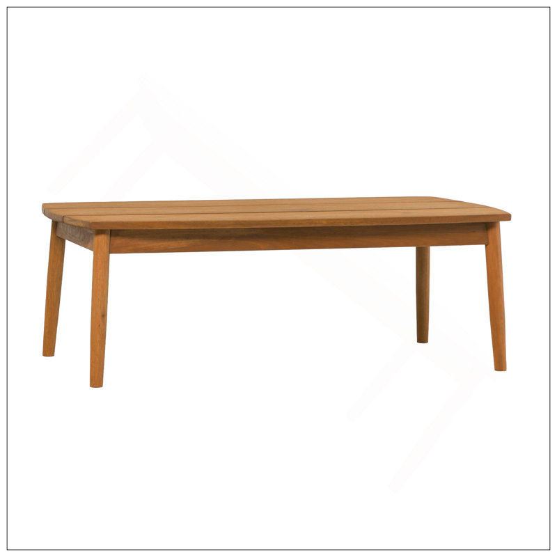 Table basse contemporaine en bois d'eucalyptus - Brun