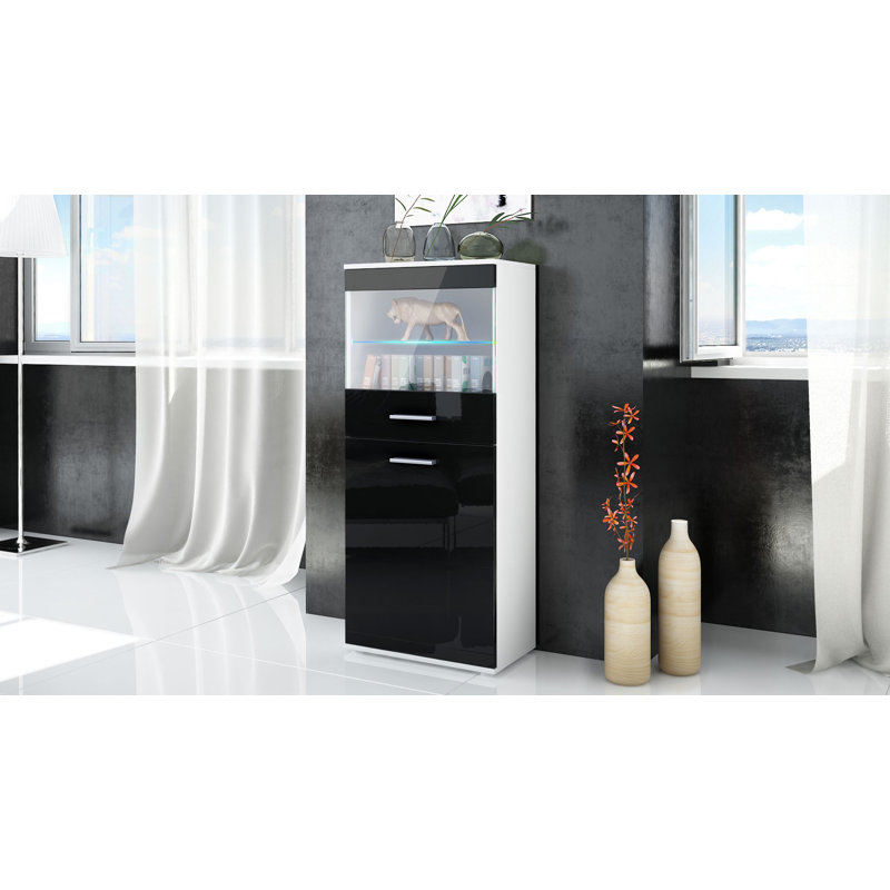 Kinser Curio Cabinet, Black, Without