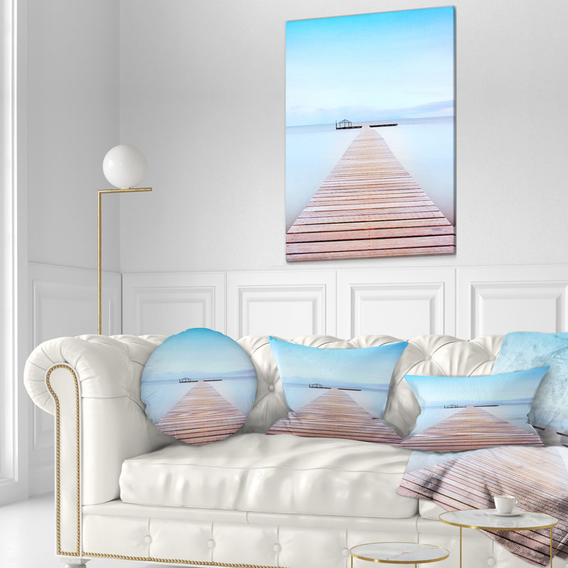 Coussin lombaire à l’atmosphère froide, pilier en bois seascape