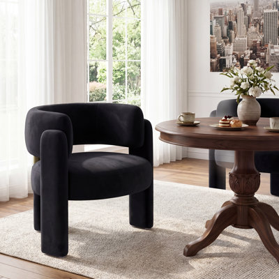 Rosanno Velvet Upholstered Dining Armchair 