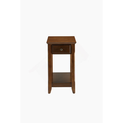 End Table, Accent Table With Storage Drawer And Open Shelf