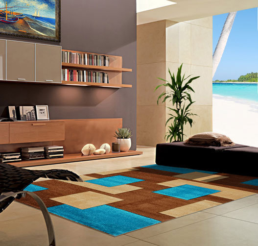 Wool Abstract Indoor Rug, 5'3" x 7'2"