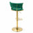 Velvet Adjustable Swivel Bar Stool-1249139174