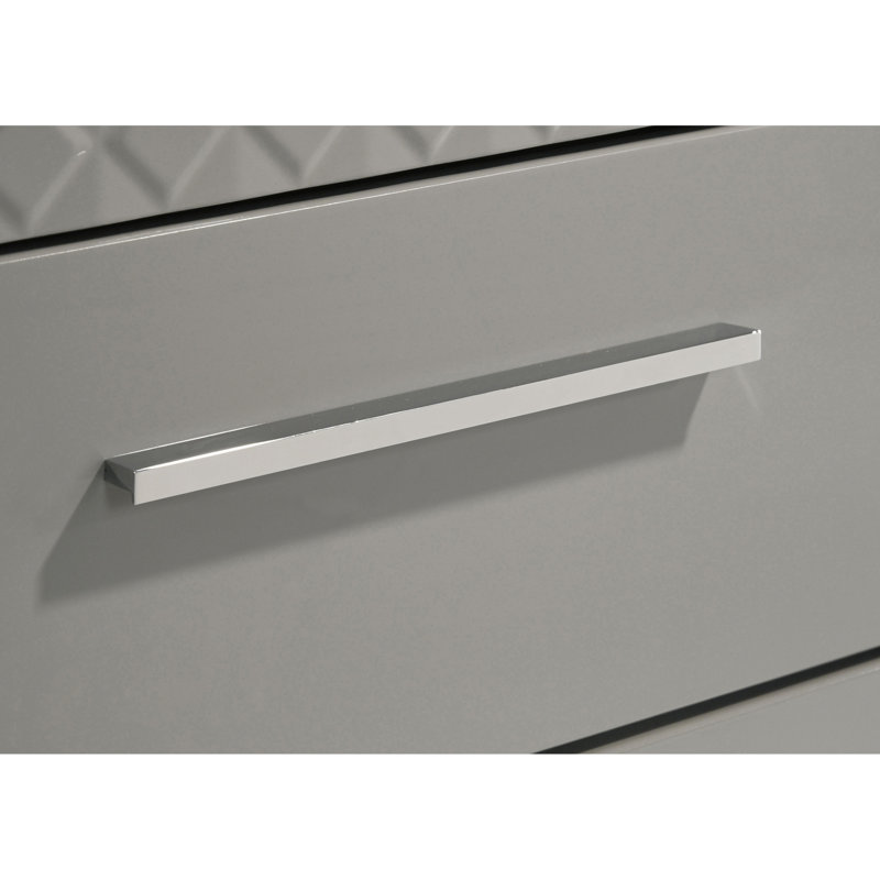 Commode 6 tiroirs Pierce Grey, Gris