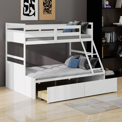 Lit superposé avec tiroirs de rangement