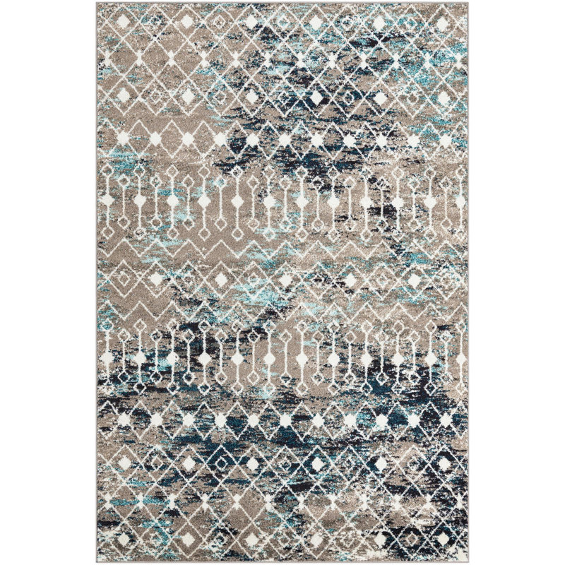 Geometric Indoor Rug, Rectangle 6' x 9'