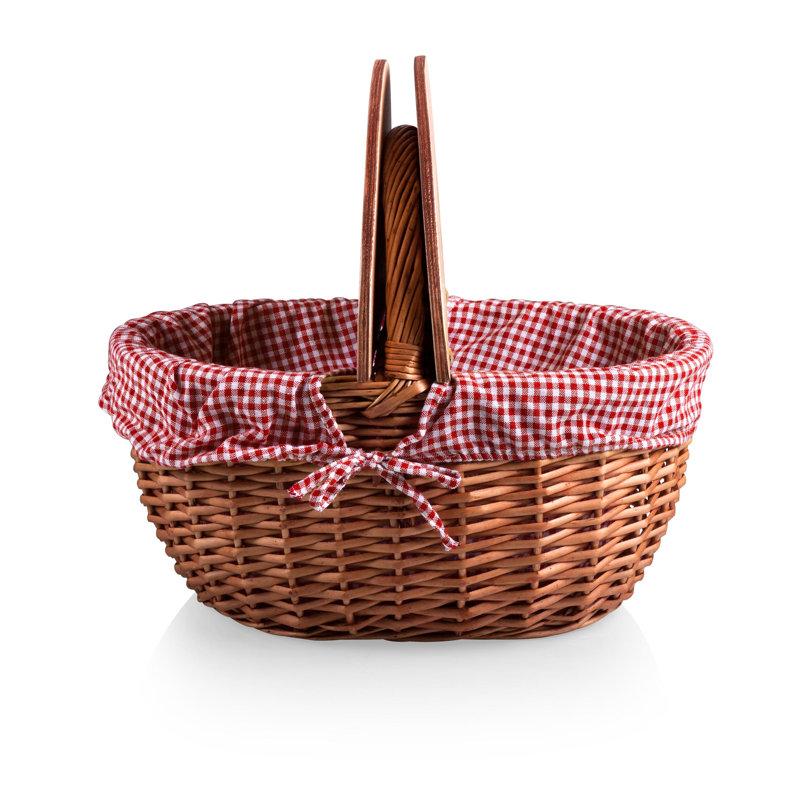 Panier de pique-nique en osier Country Country, Rouge / Blanc