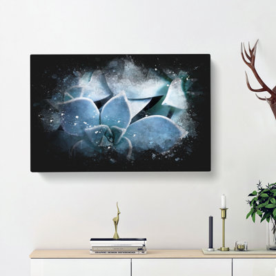 Pale Purple Succulent Plant - Wrapped Canvas