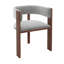 Chaise de salle à manger en bois à dossier incurvé unique avec coussin de protection convenant à la cuisine ou à la salle à manger (ensemble de 2)
