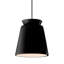 Radiance - Luminaire suspendu trapézoïdal haut 1 lumière - Argile Canyon - Chrome poli - l 13,5 po x H 16 po - DEL dédiée-1325346103-1325346240-1313512166