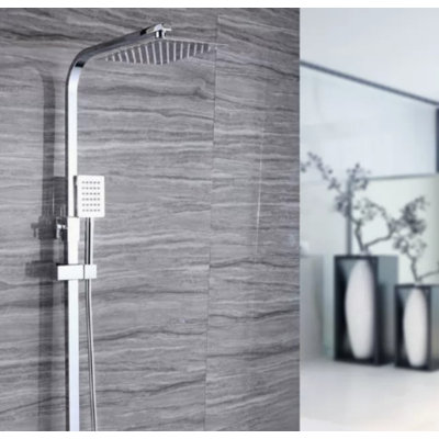 Cross-border Black Brass Thermostatic Shower Set, Bathroom Shower Faucet