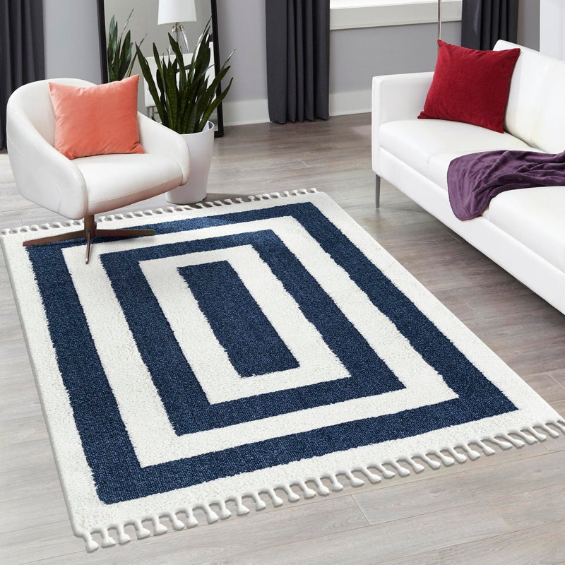 Deiah Geometric Indoor Rug, Rectangle 7'10" x 10'