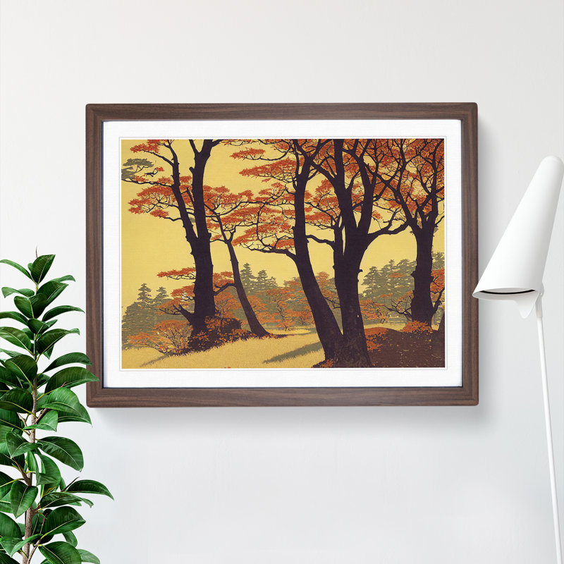 A Traditional Autumn Forest - Framed Print, Walnut, 25cm H x 34cm W x 2cm D
