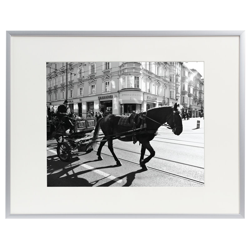 Cadre photo en aluminium Classic, 12" x 16", argent