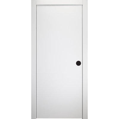 Unica 79.375'' Solid + Manufactured Wood Flush without Installation Hardware Kit Prehung Door