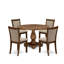Ensemble de salle à manger 5 pièces moderne - table de cuisine et 4 chaises Parson de couleur brun clair avec dossier haut - finition noyer antique-1055767295-1055731477-1055731499