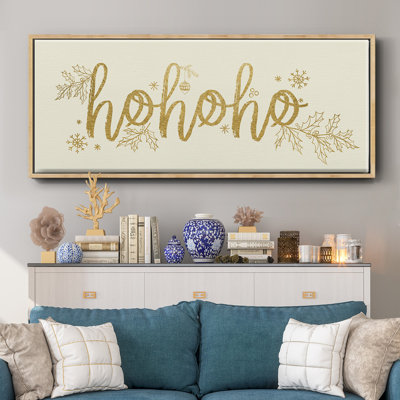 Toile encadrée dorée HOHOHO