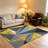 Gold Grey area rugs for Living Room, Soft and Comfortable, Suitable for all seasons, easy to maintain, machine washable Indoor floor mat, Under Table Farmhouse suitable for Bedroom, Dining Room, Study,  Balcony, Home Decor Patio-766446143