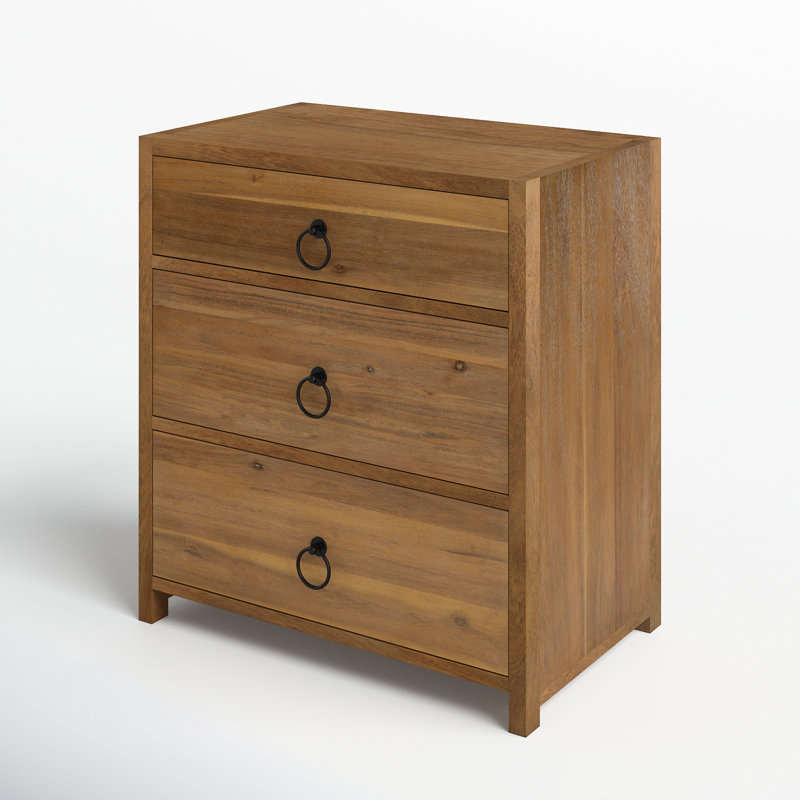 Elin 3 - Drawer Nightstand, Navy Blue