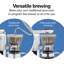 Cafetière à filtre Hamilton Beach 46700, programmable, automatique ou manuelle, 5 intensités, balance intégrée, 8 tasses, blanche