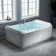 71" x 47" Whirlpool and Air Bath Heated Soaking Combination Double Tub with Tub Filler