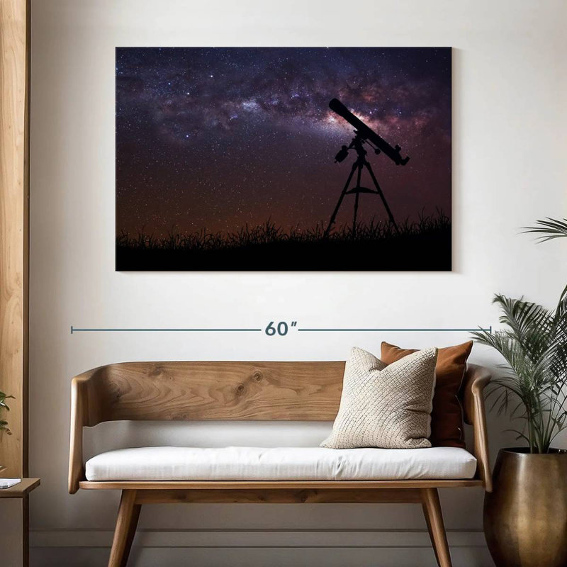 Oberle Telescope Under The Milky Way, 32" H x 48" W