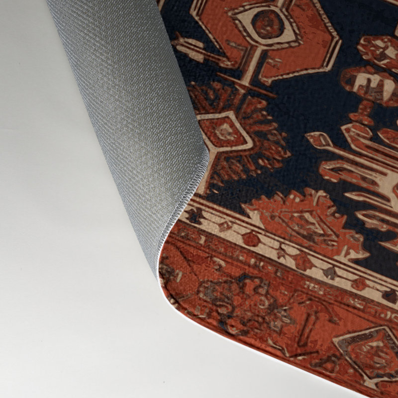 Tapis d'intérieur et d'extérieur brun Persian