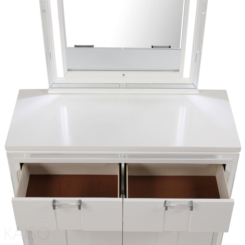 Commode (sans miroir), blanc scintillant
