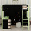 Lit mezzanine en bois avec bureau-72435237