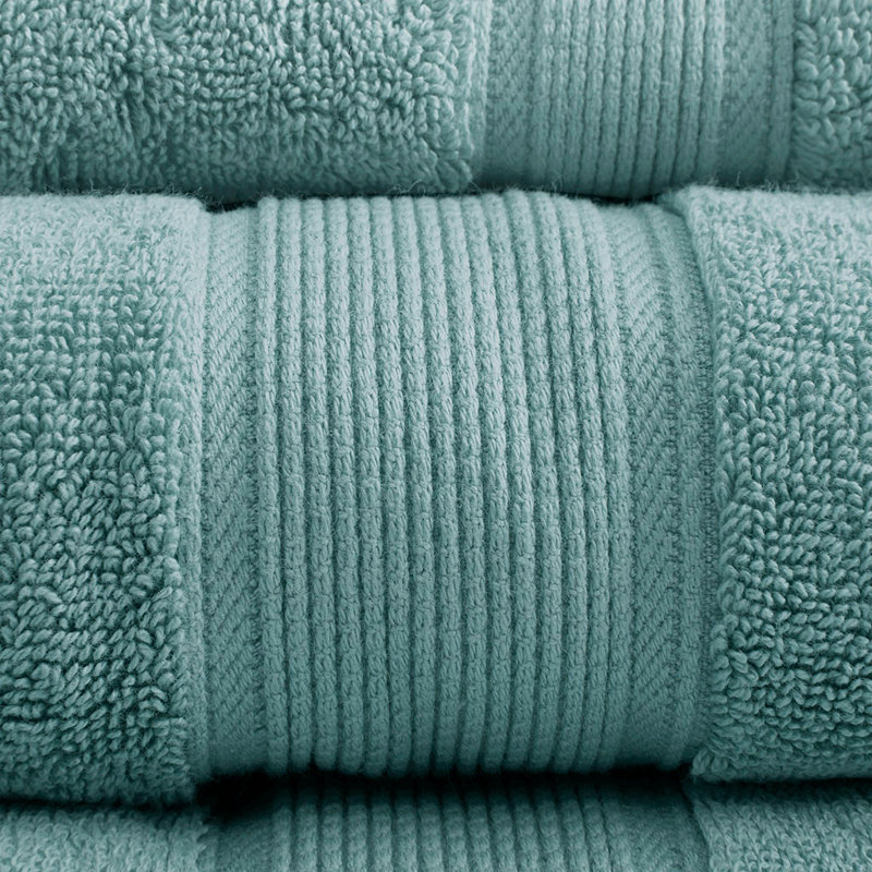 100% Cotton 8 Piece Antimicrobial Towel Set, Dusty Green