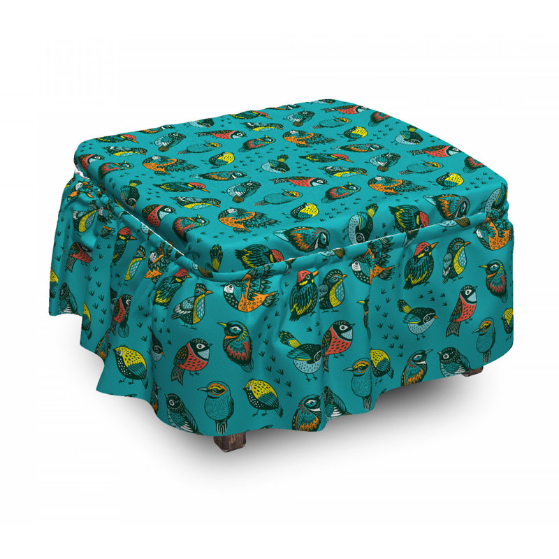 Housse pour repose-pieds en petits pieds d’oiseau