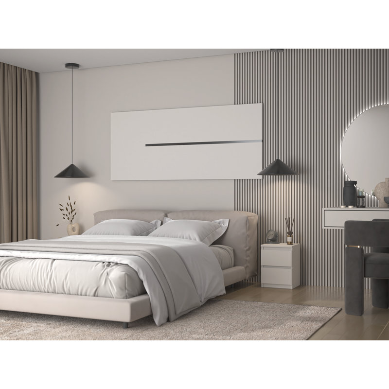 Cassee 30cm W 2 - Drawer Chest of Drawers, Cashmere