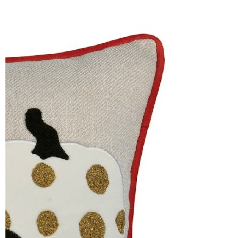 Coussin d'Halloween brodé citrouille d'Halloween