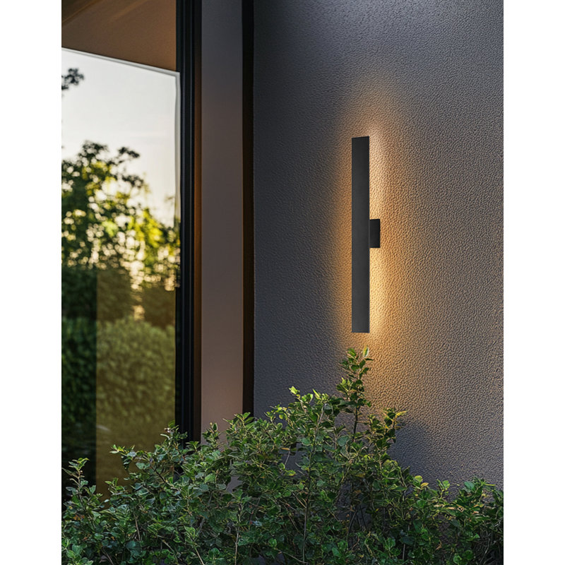 Caistor LED Outdoor Wall Sconce - 32" - Matte Black, 32"