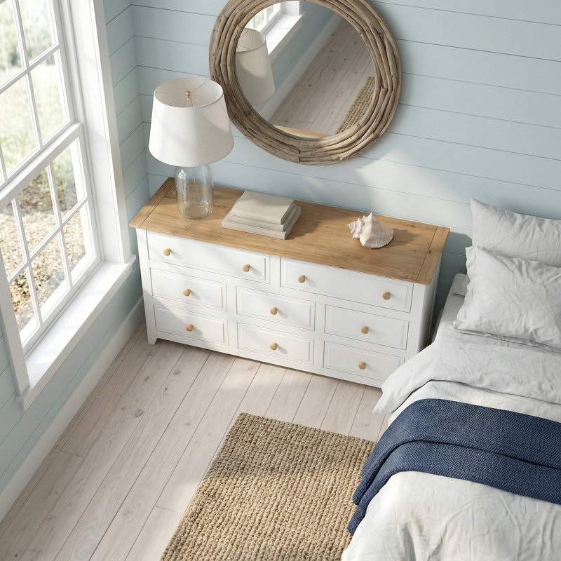 Katalina 6+2 Wide Drawer Chest, Coastal Farmhouse Dresser