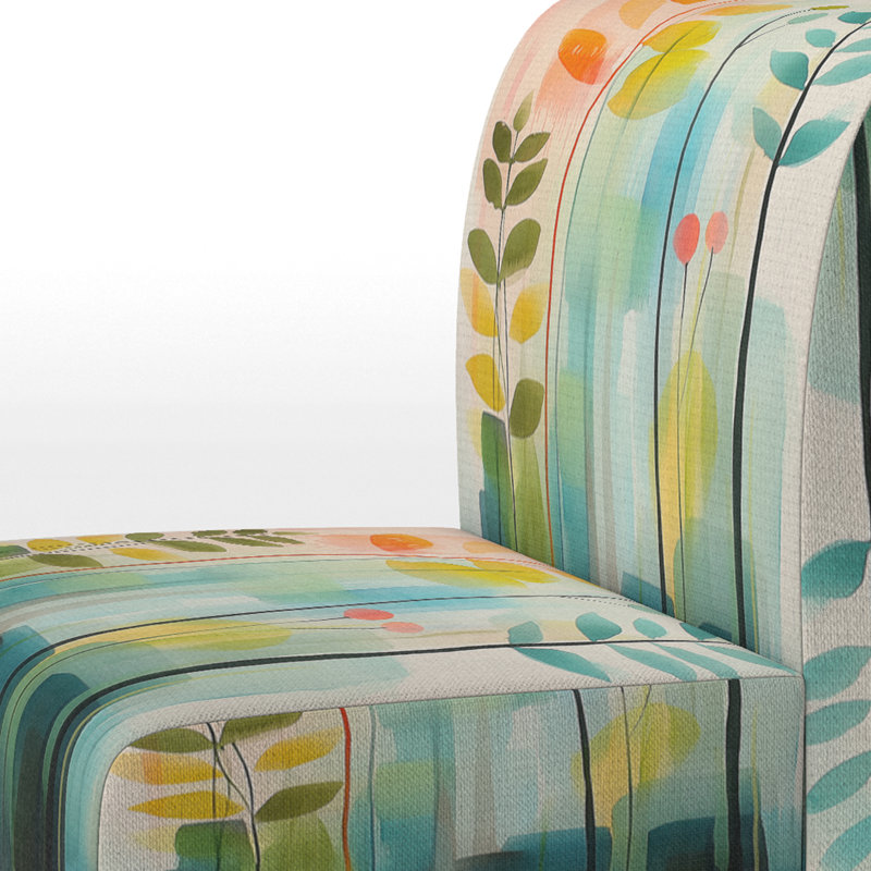 Fauteuil de chambre Abstract Botanicals, Slipper Armless