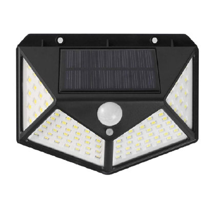 0.005 Watt LED Solar Power Dusk to Dawn Outdoor Security Wall Pack with Motion Sensor