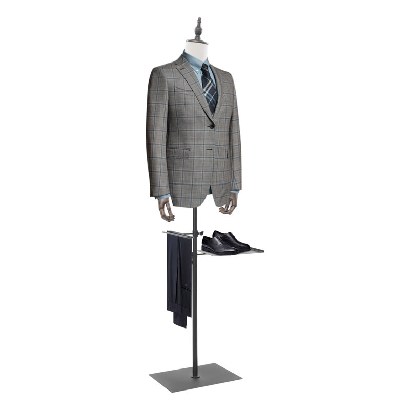 Freestanding Suit Valet Stand, Black