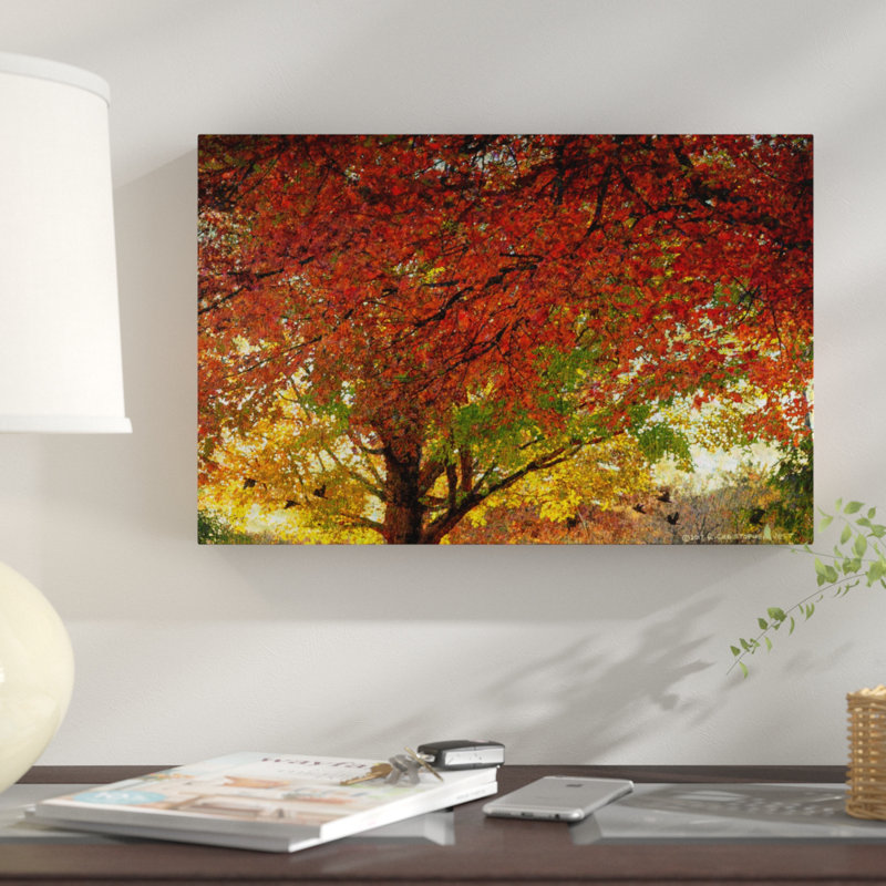 Under the Maple Tree - Impression sur toile tendue, Cadre noir, H 8 po x l 12 po x P 2 po